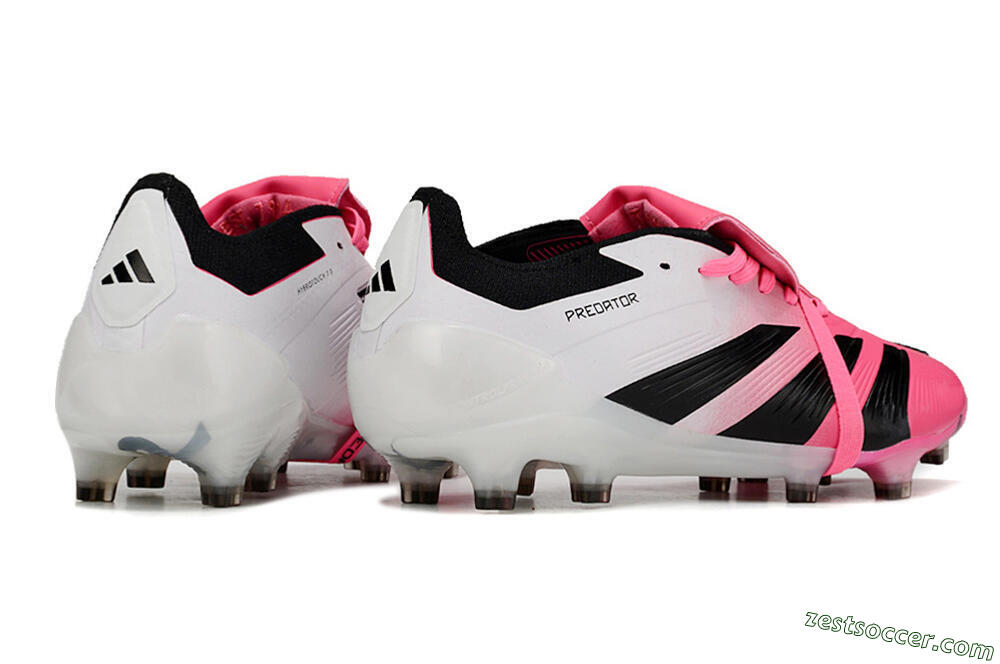 Adidas Predator Elite Foldover Tongue FG Low-Tops Soccer Cleats - Pink/Black/White 6