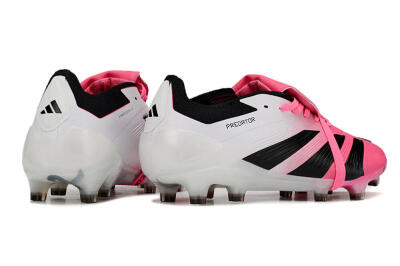 Adidas Predator Elite Foldover Tongue FG Low-Tops Soccer Cleats - Pink/Black/White