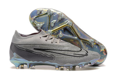 Nike Phantom GX Elite FG Low-Tops Soccer Cleats - Grey/Black/Gold