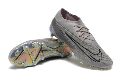 Nike Phantom GX Elite FG Low-Tops Soccer Cleats - Grey/Black/Gold
