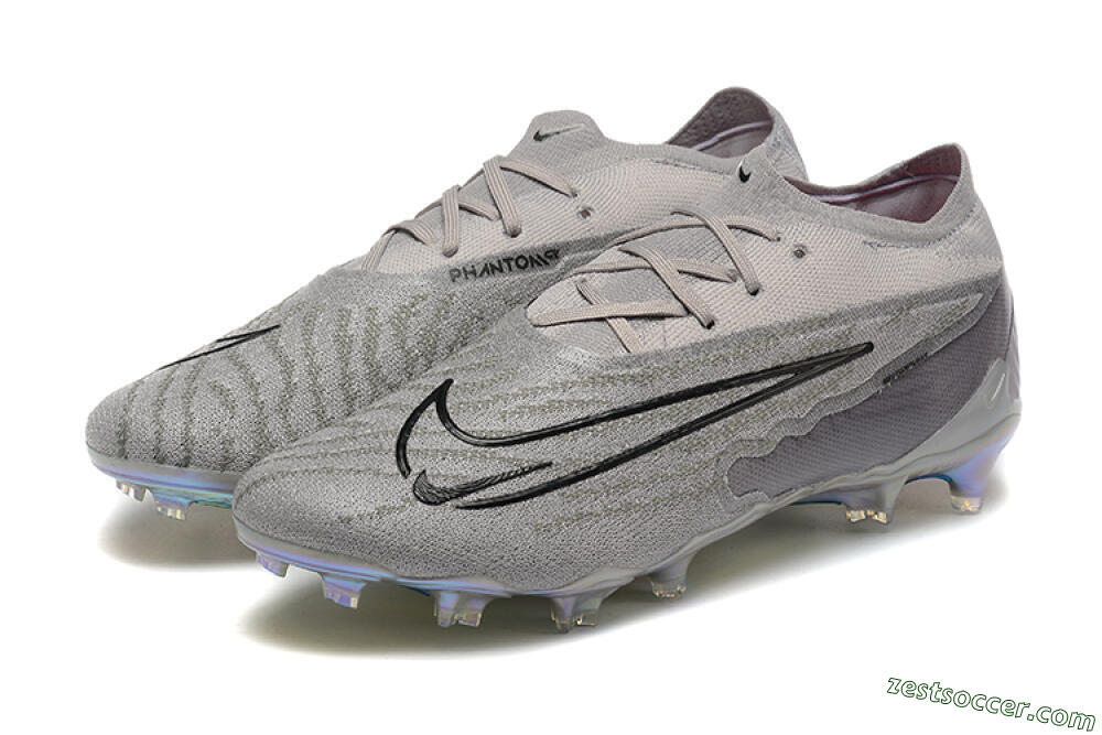 Nike Phantom GX Elite FG Low-Tops Soccer Cleats - Grey/Black/Gold 5