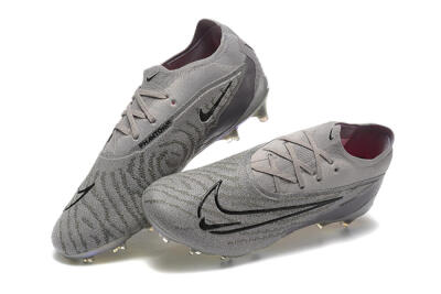 Nike Phantom GX Elite FG Low-Tops Soccer Cleats - Grey/Black/Gold