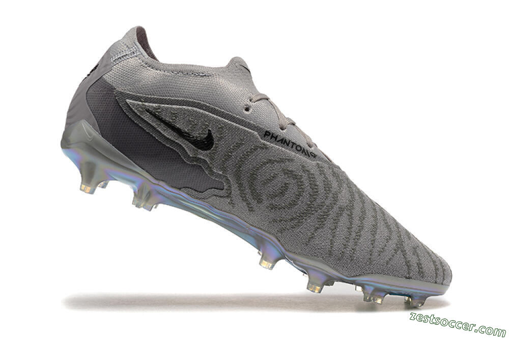 Nike Phantom GX Elite FG Low-Tops Soccer Cleats - Grey/Black/Gold 7