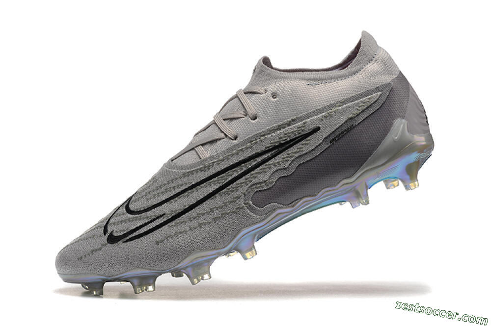 Nike Phantom GX Elite FG Low-Tops Soccer Cleats - Grey/Black/Gold 8