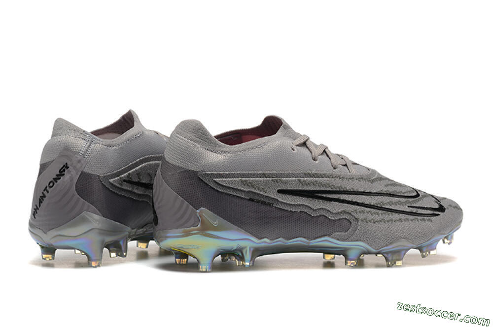 Nike Phantom GX Elite FG Low-Tops Soccer Cleats - Grey/Black/Gold 9