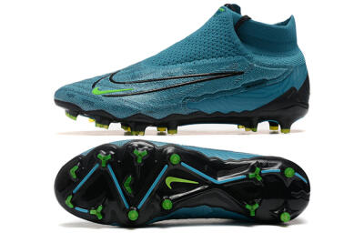 Nike Phantom GX Elite FG High-Tops Soccer Cleats - Blue/Black/Yellow