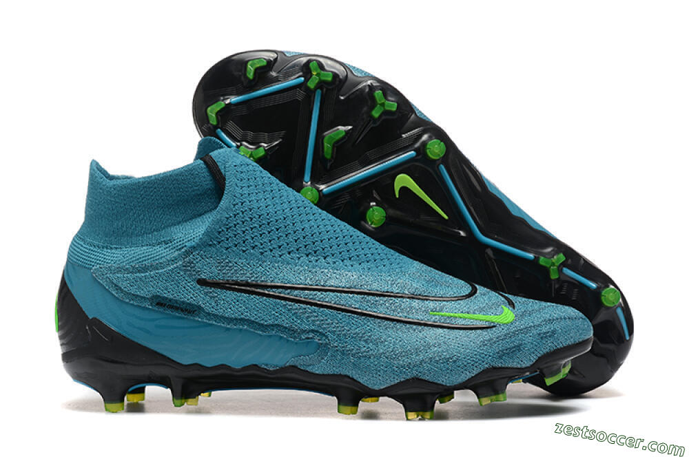 Nike Phantom GX Elite FG High-Tops Soccer Cleats - Blue/Black/Yellow 0