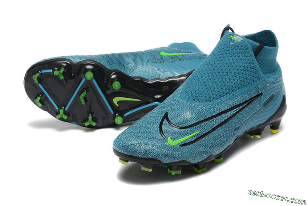 Nike Phantom GX Elite FG High-Tops Soccer Cleats - Blue/Black/Yellow 3