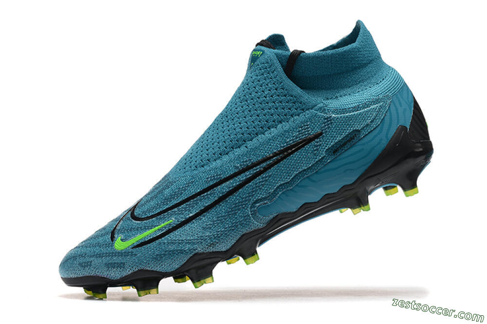 Nike Phantom GX Elite FG High-Tops Soccer Cleats - Blue/Black/Yellow 8