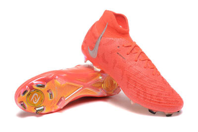 Nike Phantom Luna Elite UN FG High-Tops Soccer Cleats - Red/Silver/Gold