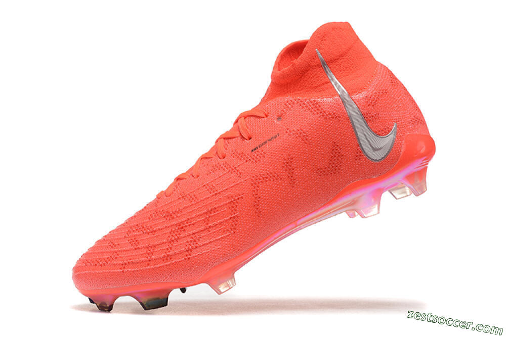 Nike Phantom Luna Elite UN FG High-Tops Soccer Cleats - Red/Silver/Gold 8