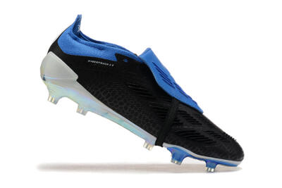 Adidas Predator Elite Foldover Tongue FG Low-Tops Soccer Cleats - Black/White/Blue