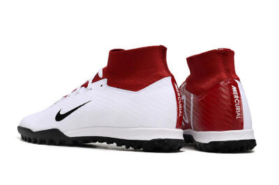 Nike Air Zoom Mercurial Superfly 9 Elite TF High-Tops Soccer Shoes - White/Black/Red