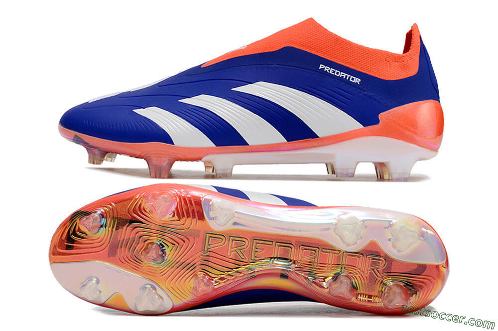 Adidas Predator Accuracy+ FG Low-Tops Soccer Cleats - Blue/White/Red 1