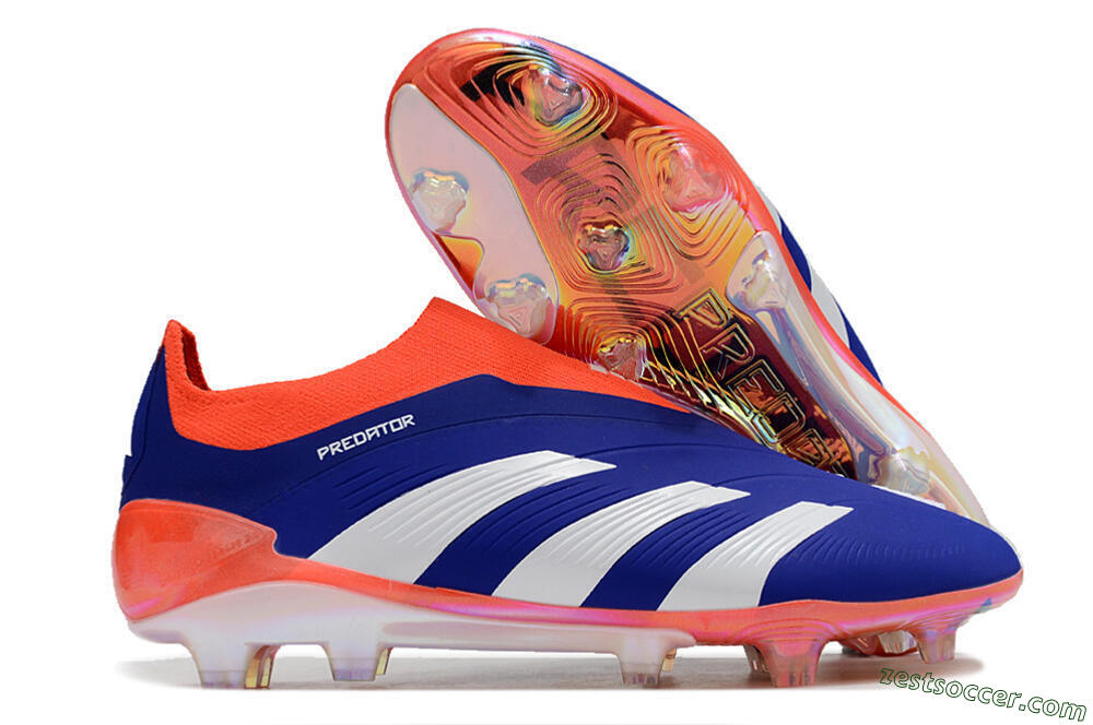 Adidas Predator Accuracy+ FG Low-Tops Soccer Cleats - Blue/White/Red 0