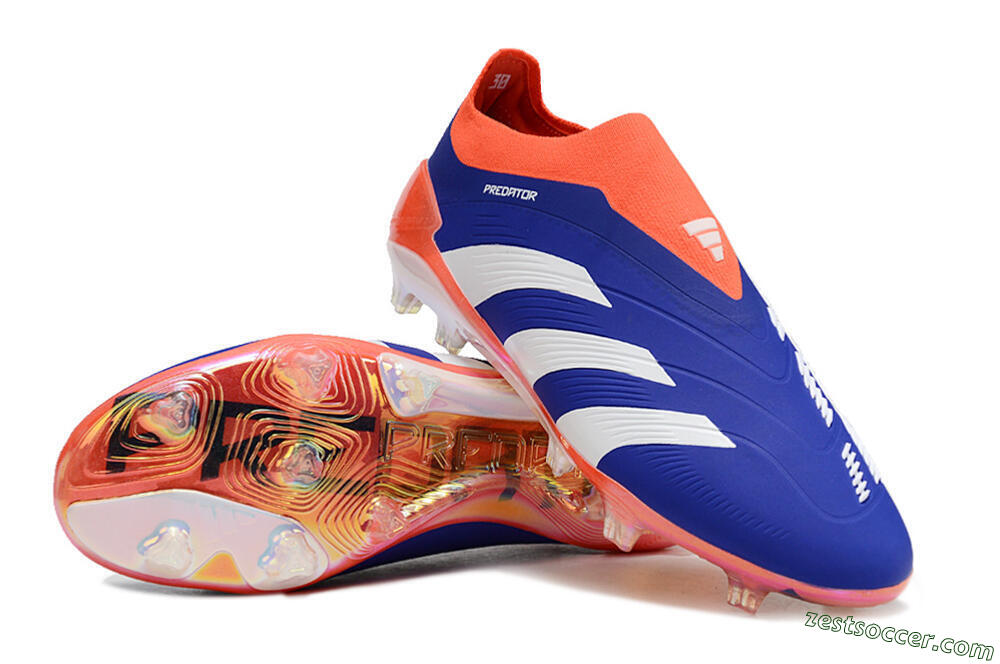 Adidas Predator Accuracy+ FG Low-Tops Soccer Cleats - Blue/White/Red 3