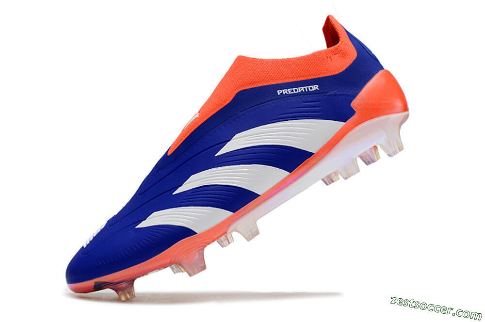 Adidas Predator Accuracy+ FG Low-Tops Soccer Cleats - Blue/White/Red 5