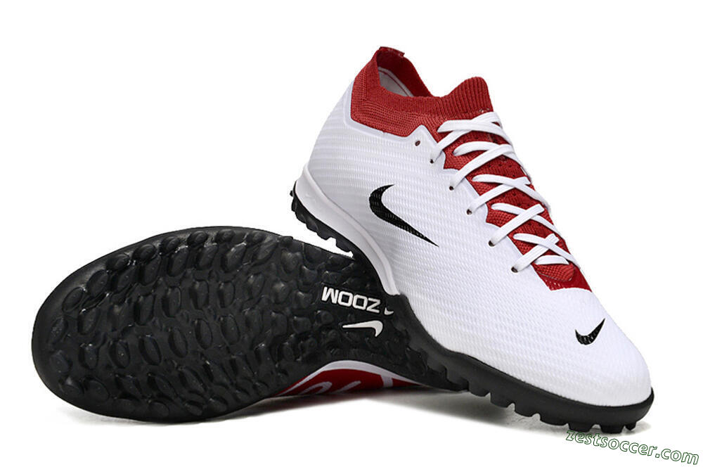Nike Air Zoom Mercurial Vapor 15 Elite TF Low-Tops Soccer Shoes - White/Black/Red 1