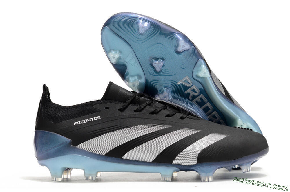 Adidas Predator Accuracy.1 FG Low-Tops Soccer Cleats - Black/Silver/Blue 0