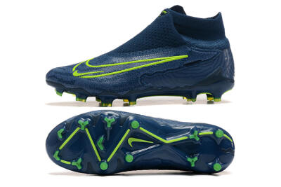 Nike Phantom GX Elite FG High-Tops Soccer Cleats - Blue/Yellow