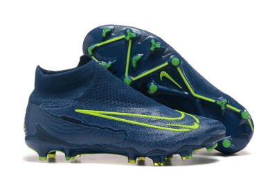 Nike Phantom GX Elite FG High-Tops Soccer Cleats - Blue/Yellow