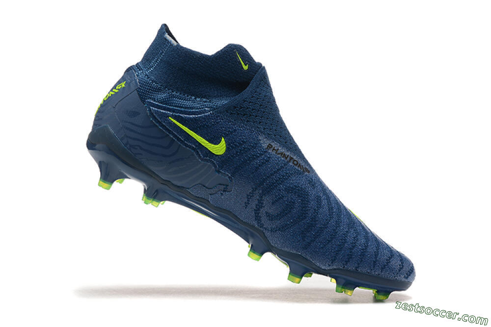 Nike Phantom GX Elite FG High-Tops Soccer Cleats - Blue/Yellow 7