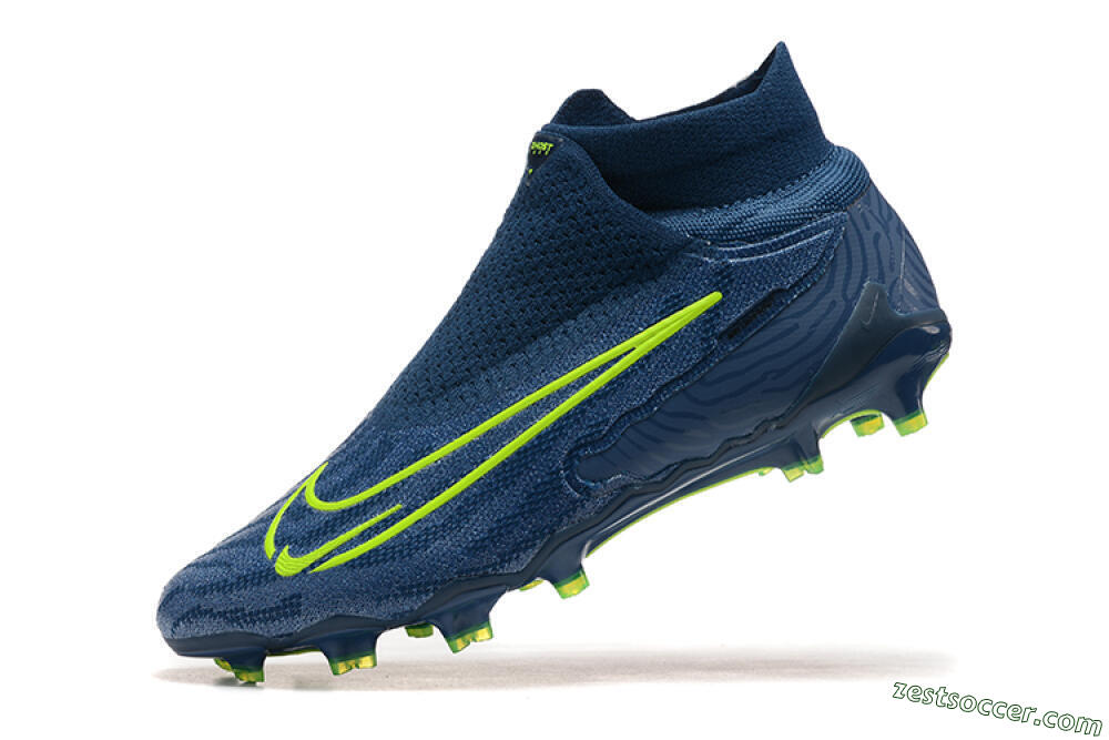 Nike Phantom GX Elite FG High-Tops Soccer Cleats - Blue/Yellow 8