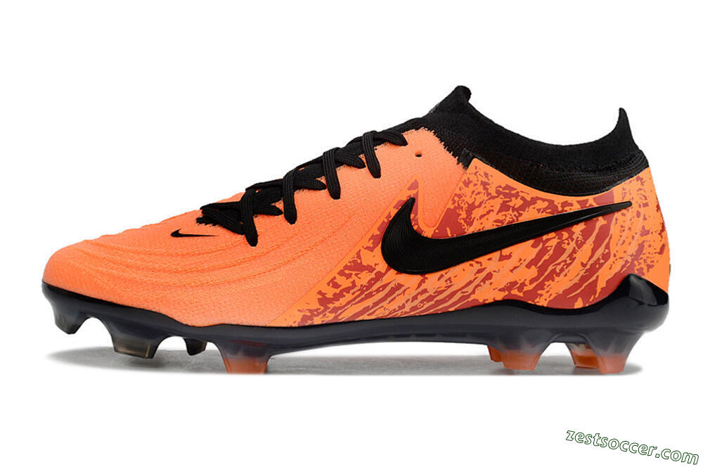 Nike Phantom Luna Elite FG Low-Tops Soccer Cleats - Orange/Red/Black 2