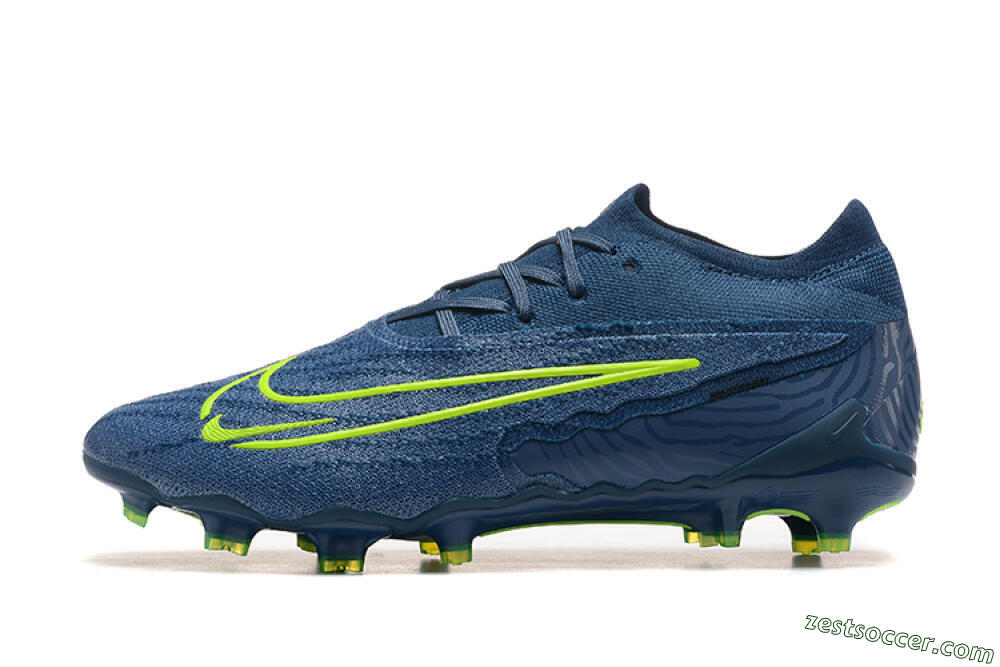 Nike Phantom GX Elite FG Low-Tops Soccer Cleats - Blue/Yellow 2