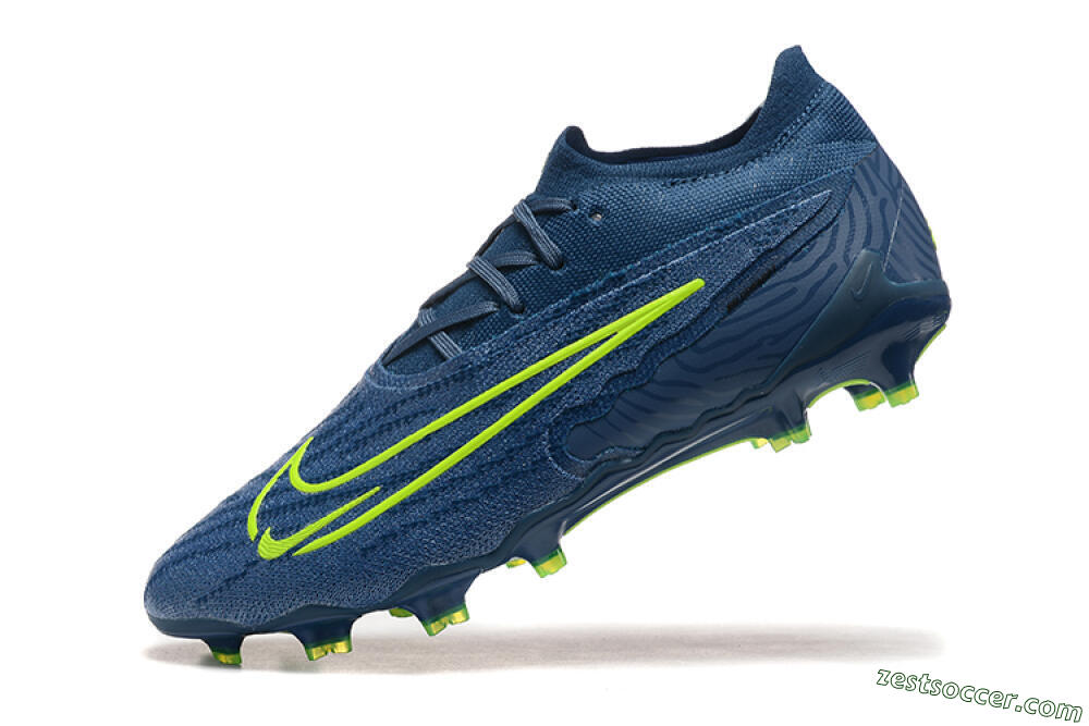Nike Phantom GX Elite FG Low-Tops Soccer Cleats - Blue/Yellow 8