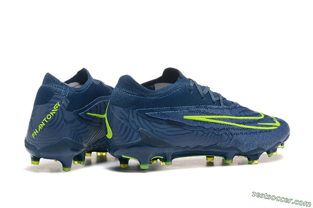 Nike Phantom GX Elite FG Low-Tops Soccer Cleats - Blue/Yellow 9