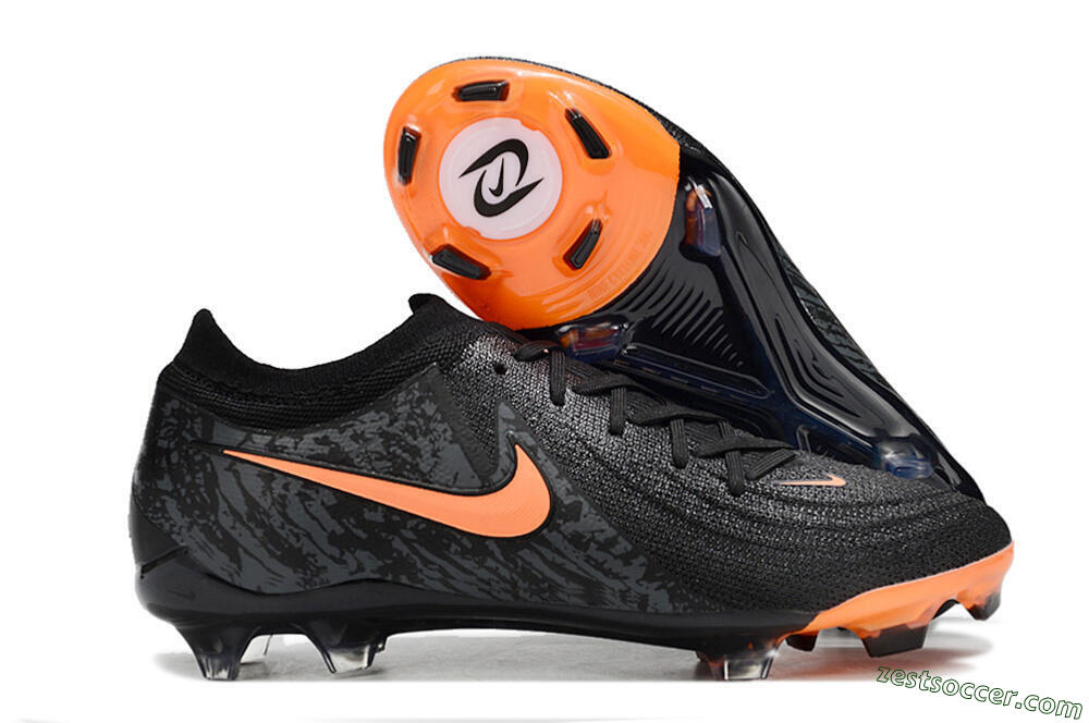 Nike Phantom Luna Elite FG Low-Tops Soccer Cleats - Black/Orange/Grey 0