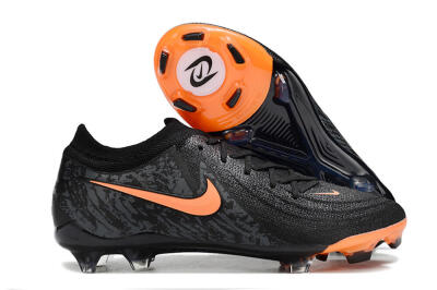 Nike Phantom Luna Elite FG Low-Tops Soccer Cleats - Black/Orange/Grey