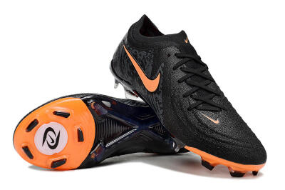 Nike Phantom Luna Elite FG Low-Tops Soccer Cleats - Black/Orange/Grey