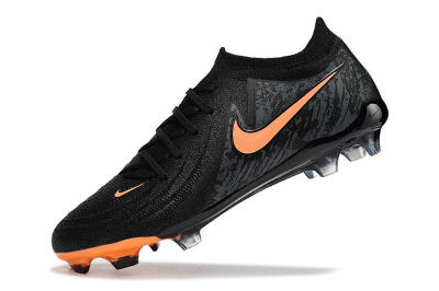 Nike Phantom Luna Elite FG Low-Tops Soccer Cleats - Black/Orange/Grey