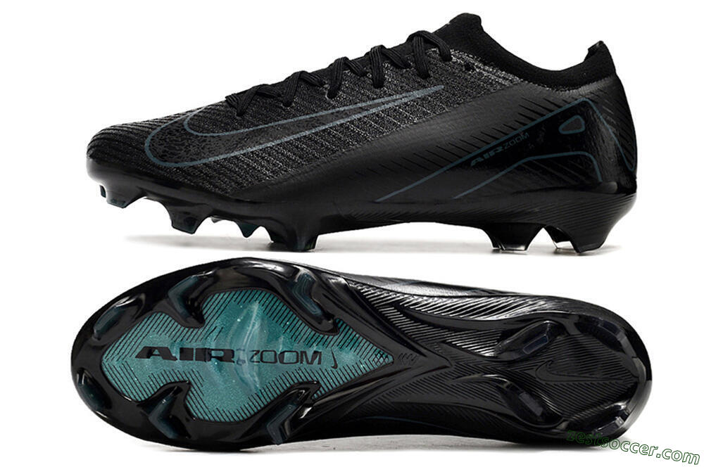 Nike Air Zoom Mercurial Vapor 16 Elite FG Low-Tops Soccer Cleats - Black/Blue/Jade 1