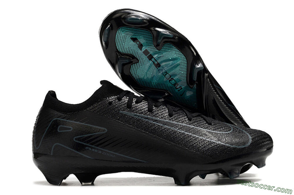 Nike Air Zoom Mercurial Vapor 16 Elite FG Low-Tops Soccer Cleats - Black/Blue/Jade 0