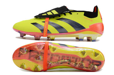 Adidas Predator Elite Foldover Tongue FG Low-Tops Soccer Cleats - Yellow/Black/Red