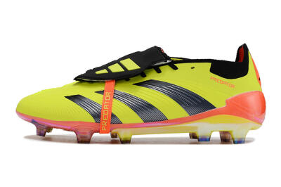 Adidas Predator Elite Foldover Tongue FG Low-Tops Soccer Cleats - Yellow/Black/Red