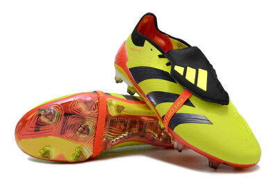 Adidas Predator Elite Foldover Tongue FG Low-Tops Soccer Cleats - Yellow/Black/Red