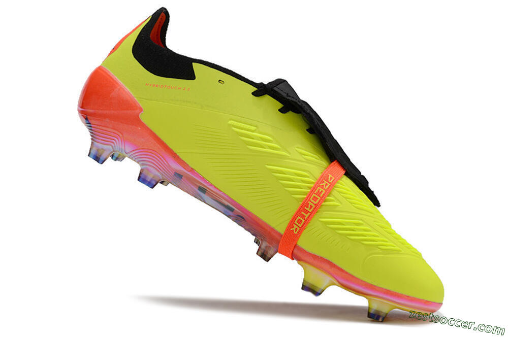Adidas Predator Elite Foldover Tongue FG Low-Tops Soccer Cleats - Yellow/Black/Red 4