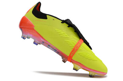 Adidas Predator Elite Foldover Tongue FG Low-Tops Soccer Cleats - Yellow/Black/Red