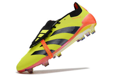 Adidas Predator Elite Foldover Tongue FG Low-Tops Soccer Cleats - Yellow/Black/Red