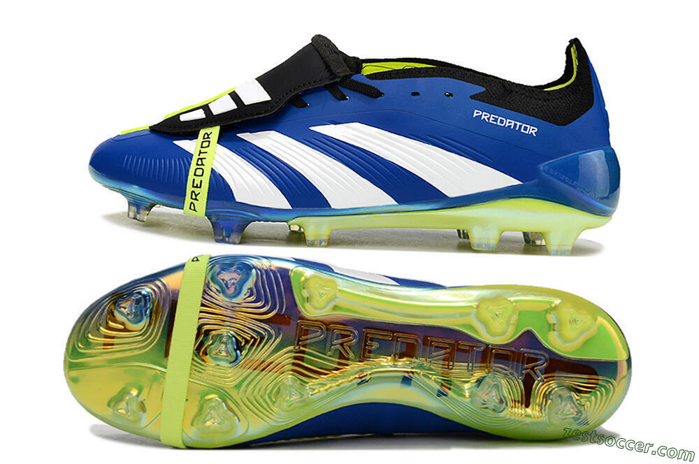 Adidas Predator Elite Foldover Tongue FG Low-Tops Soccer Cleats - Blue/White/Black 1