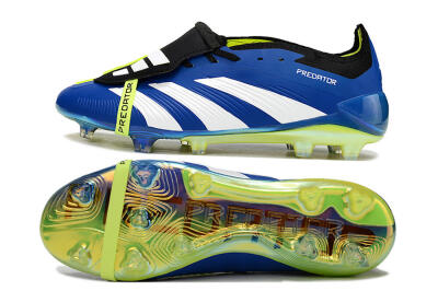 Adidas Predator Elite Foldover Tongue FG Low-Tops Soccer Cleats - Blue/White/Black