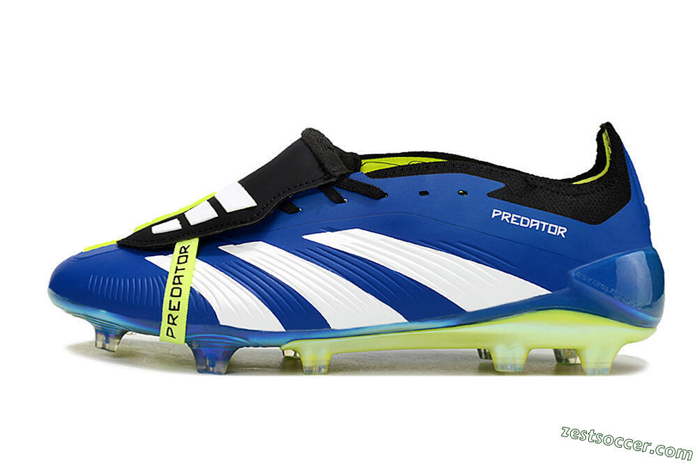 Adidas Predator Elite Foldover Tongue FG Low-Tops Soccer Cleats - Blue/White/Black 2