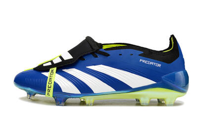 Adidas Predator Elite Foldover Tongue FG Low-Tops Soccer Cleats - Blue/White/Black