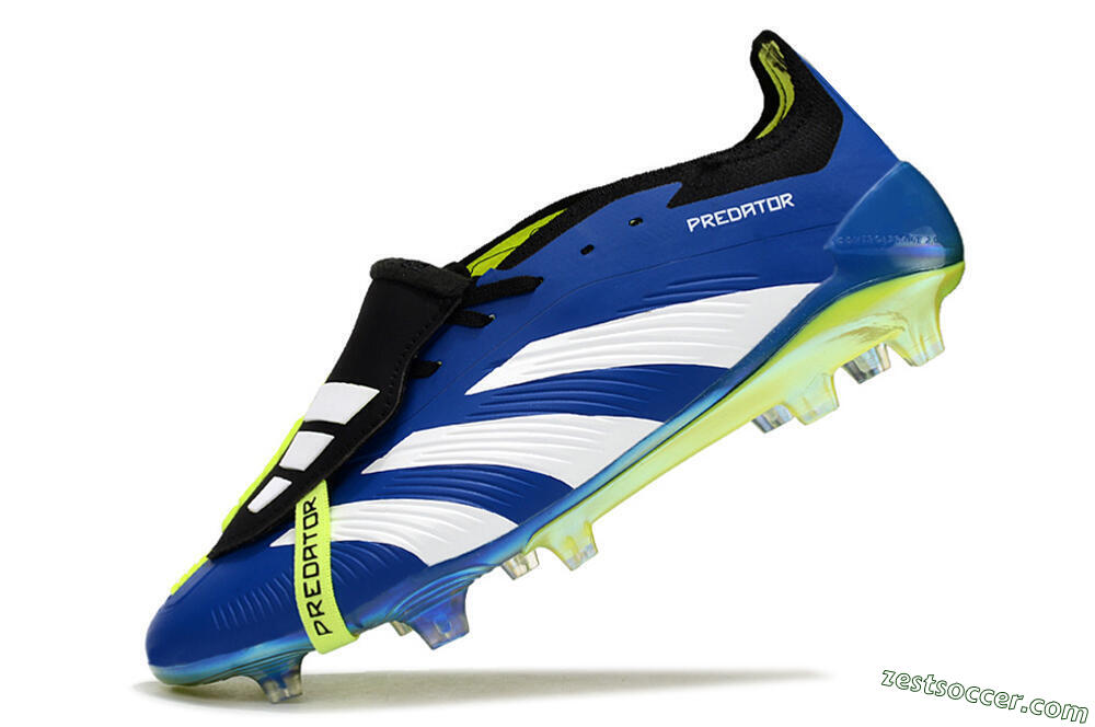 Adidas Predator Elite Foldover Tongue FG Low-Tops Soccer Cleats - Blue/White/Black 5