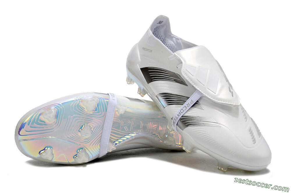 Adidas Predator Elite Foldover Tongue FG Low-Tops Soccer Cleats - Beige/White/Silver 3