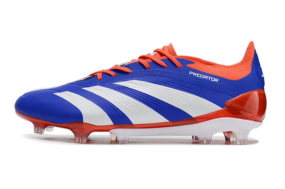 Adidas Predator Elite FG Low-Tops Soccer Cleats - Blue/White/Red 2